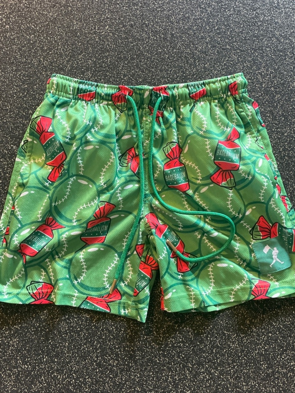 Baseballism Bubbles and Doubles Diamond Air Mesh Shorts Youth Medium